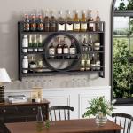 Wall-Mounted Metal Wine Bottle Storage Rack