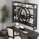 Wall-Mounted Metal Wine Bottle Storage Rack