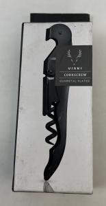 Viski Gunmetal Black Waiter's Corkscrew Wine Opener