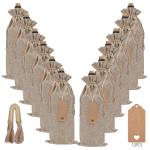 Sailup Burlap Wine Gift Bags - Set of 12