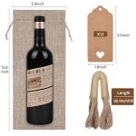 Sailup Burlap Wine Gift Bags - Set of 12