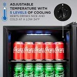 Mini Drink Cooler with Glass Door & Shelves