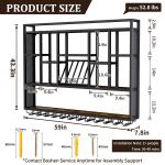 LED Wall Mounted Wine Rack with Glass Holder