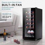 18-Bottle Compressor Wine Cooler with Glass Door
