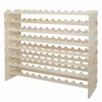 8-Tier Solid Wood Wine Rack for 96 Bottles