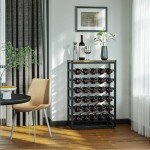 6-Tier Free Standing Wine Rack for 30 Bottles