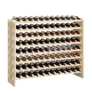 ZENY Stackable Wood Wine Rack for 96 Bottles