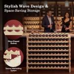 ZENY Stackable Wood Wine Rack for 96 Bottles