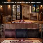 ZENY Stackable Wood Wine Rack for 96 Bottles