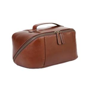 Luxury Leather Travel Toiletry Bag for Wine