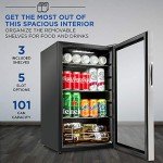 Mini Drink Cooler with Glass Door & Shelves