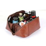 Luxury Leather Travel Toiletry Bag for Wine