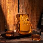 Guitar-Shaped Wine Decanter with Glasses Set