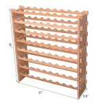 Stackable Freestanding Wooden Wine Rack