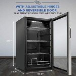 Mini Drink Cooler with Glass Door & Shelves