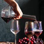 Hand Blown Crystal Wine Decanter with Stopper