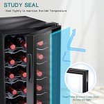 18-Bottle Compressor Wine Cooler with Glass Door