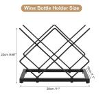 5-Bottle Black Countertop Wine Rack Holder