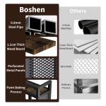 4-Tier Wall Mounted Wine Rack with LED Light