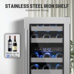 VINECOLD 15-Inch Dual Zone Wine Cooler Fridge