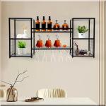 5-Tier Wall-Mounted Wine Rack Display Shelf