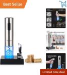 Rechargeable Cordless Electric Wine Opener with Foil Cutter