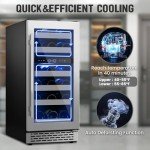 VINECOLD 15-Inch Dual Zone Wine Cooler Fridge
