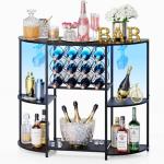 Stylish Wine Bar Cabinet with LED Lights