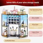 Stylish Wine Bar Cabinet with LED Lights