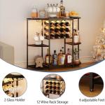 Stylish Wine Bar Cabinet with LED Lights
