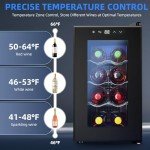 YITAHOME 8-Bottle Countertop Wine Cooler & Fridge