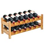 Bamboo 2-Tier Wine Rack for 12 Bottles