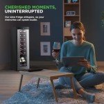 NutriChef 14-Bottle Black Wine Cooler & Chiller