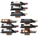 Hoctieon 3-Tier Wall Mount Wine Rack for 9 Bottles