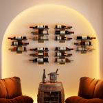 Hoctieon 3-Tier Wall Mount Wine Rack for 9 Bottles