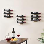 Hoctieon 3-Tier Wall Mount Wine Rack for 9 Bottles