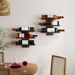 Hoctieon 3-Tier Wall Mount Wine Rack for 9 Bottles