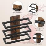 Hoctieon 3-Tier Wall Mount Wine Rack for 9 Bottles