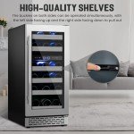 VINECOLD 15-Inch Dual Zone Wine Cooler Fridge