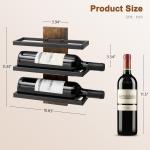 Hoctieon 3-Tier Wall Mount Wine Rack for 9 Bottles