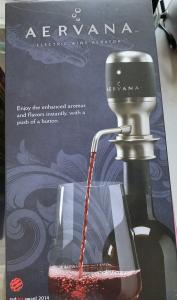 Aervana Electric Wine Aerator – Silver & Black