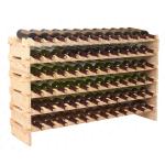 72-Bottle Solid Wood Stackable Wine Rack