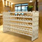 72-Bottle Solid Wood Stackable Wine Rack