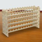72-Bottle Solid Wood Stackable Wine Rack