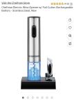 Rechargeable Stainless Steel Electric Wine Opener