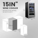 VINECOLD 15-Inch Dual Zone Wine Cooler Fridge