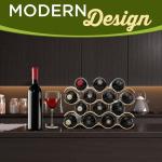 SereneLife 4-Tier Wine Rack with 14 Bottle Slots