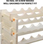 72-Bottle Stackable Wine Rack in Solid Wood