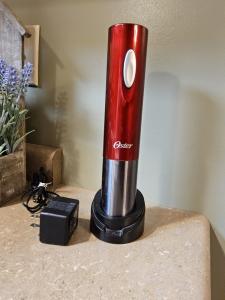 Oster Cordless Electric Wine Bottle Opener - Red