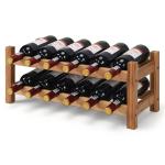 2-Tier Bamboo Wine Rack for 12 Bottles